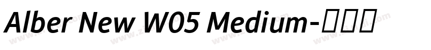 Alber New W05 Medium字体转换